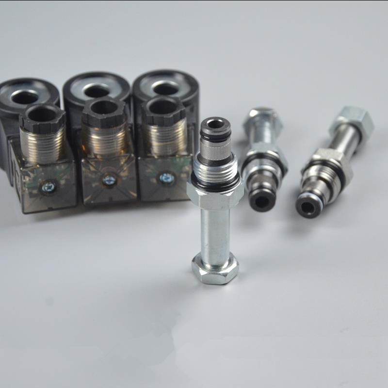 DHF08-225/SV08-25 Solenoid-operated, 2-way, normally open, spool-type, direct-acting, screw-in hydraulic cartridge valve